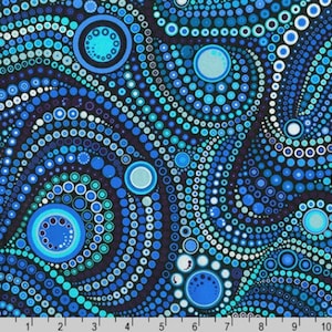 108" Wide - Effervescence Wide - Water Quilt Back by Amelia Caruso - Cotton Fabric