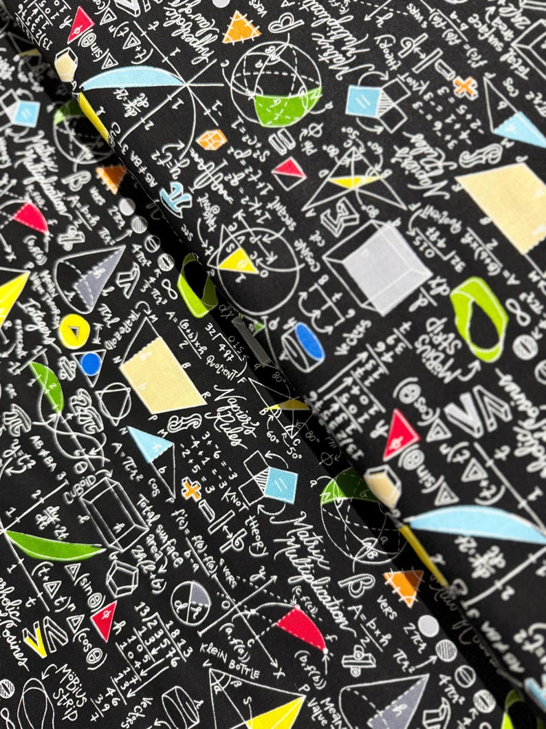 Math & Science - Mathematics Fabric by Gail Cadden - Cotton Fabric - Etsy