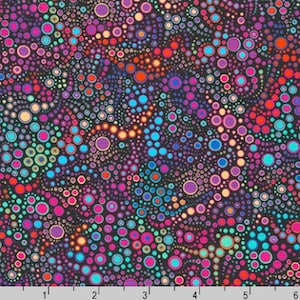 Effervescence - Dots Jewel Fabric by Amelia Caruso - Digital Print - Cotton Fabric