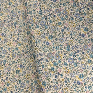 Tessuto di cotone per prato - Tessuto di cotone per prato Sevenberry Petite Garden, blu - Tessuto di cotone per prato