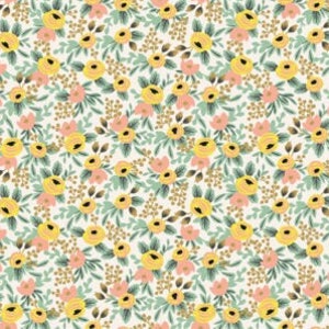 Primavera – Rosa Cream Fabric by Rifle Paper Co. for Cotton + Steel - Cotton Fabric