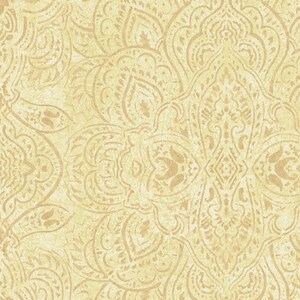Impressions - Brocade Daffodil Fabric by Jinny Beyer - Cotton Fabric