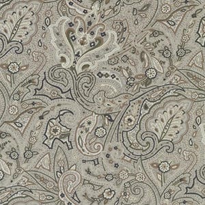 Cotton Paisley Prints - Taupe Fabric by Sevenberry - Cotton Fabric
