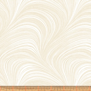 Benartex - 108" Wide - Wave Texture Cream Quilt Back - Cotton Fabric