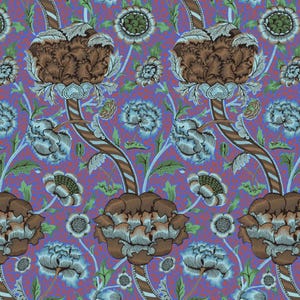 Kaffe and Morris & Co - Wandle - Cobalt Fabric - Cotton Fabric
