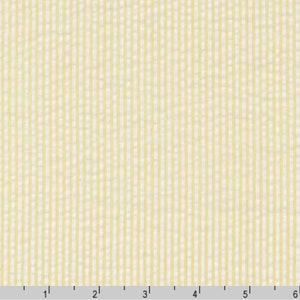 Seersucker Stripe Lemon Fabric - Width 56" - Cotton & Polyester Blend