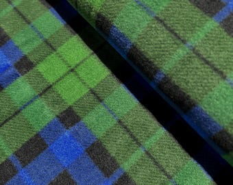 Fleece - Winterfleece Prints - 58"/60" Wide - Plaids & Checks - Blackwatch Plaid Multi Fleece Fabric