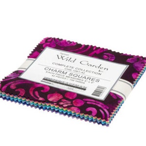 Artisan Batiks Wild Garden Charm Pack - 42, 5&quot; x 5&quot; Precut Fabric Squares