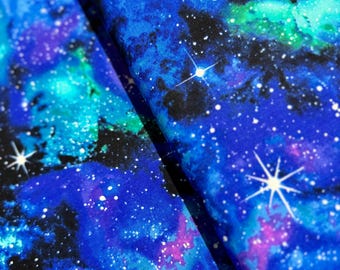 Tela Aurora Space Galaxy - Impresión digital - Tela de algodón