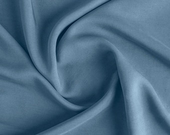 Dusty Blue Rayon Fabric: Lightweight 42" Wide - Island Batik