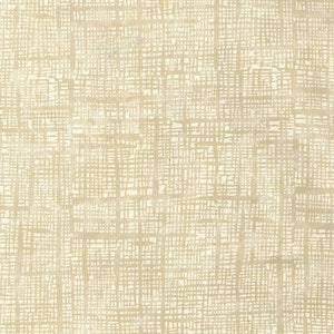 Blank Quilting - Pearl Grid - Pearlized Ecru Fabric by Mark Hordyszynski - Pearlized Cotton Fabric