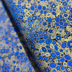 Gustav Klimt - Oro zafiro metalizado - Tela de algodón