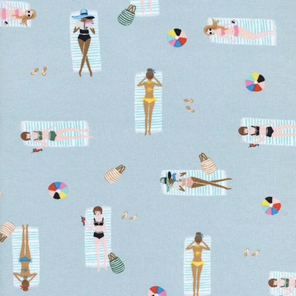 Rayon Lawn - Cotton + Steel - Amalfi - Sun Girls Sky Fabric by Rifle Paper Co.