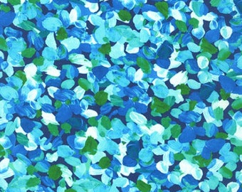 Robert Kaufman - Cotton Lawn - Painterly Petals Lawns - Florals Pond - Cotton Lawn Fabric