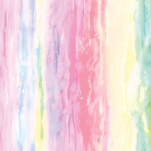 Gradients 2 - Watercolor Rainbow Parfait Fabric - Digital Print - Cotton Fabric