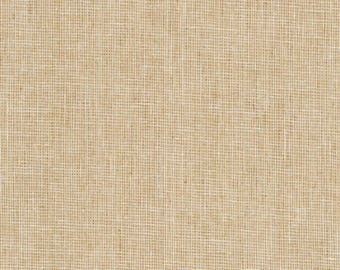 Tissu Essex Yarn Dyed Homespun Taupe par Robert Kaufman - lin et coton mélangés - 43" de large