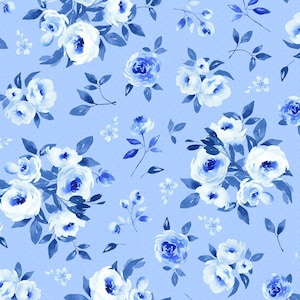 Bequest - Looking Glass Sky Fabric by Briar Hill Designs - Cotton Fabric