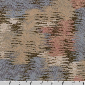 Rayon Fabric - Sunset Studio Collection - Rayon Crinkle - Chevrons Brown - 50&quot; Width