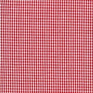 Seersucker Check Red Fabric - Width 56&quot; - Cotton & Polyester Blend