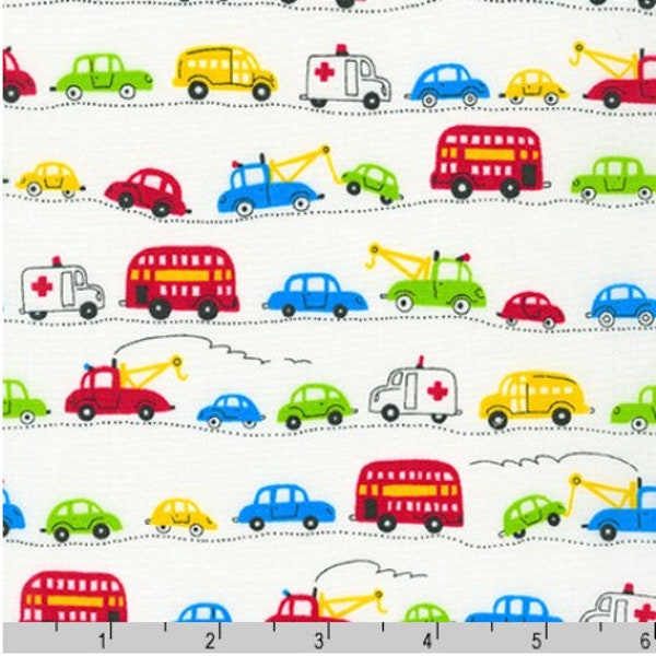 Robert Kaufman - Handworks Home - Vehicles Multi Fabric - Cotton Fabric