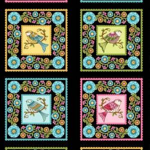 Panneau de 23 po. - Lori&#39;s Art Garden - Love Me Love Me Not noir - Vendu par panneau (23 po. x 43 po.)