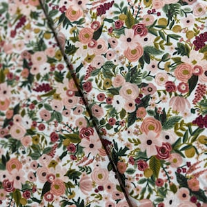 Rifle Paper Co. Rose Cotton Fabric: Wildwood Garden Party Print
