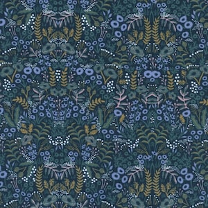 Menagerie - Gobelinstoff Navy von Rifle Paper Co. - Baumwollstoff