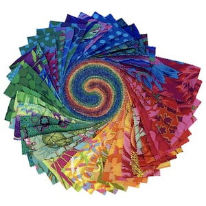 Kaffe Fassett Rainbow Fabric Strips: 40 Cotton Jelly Roll