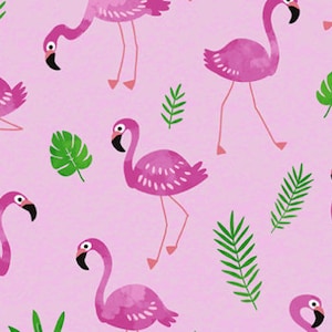 Tropical Breeze - Flamingo Frenzy - Pink Fabric by Kanvas Studio - Cotton Fabric