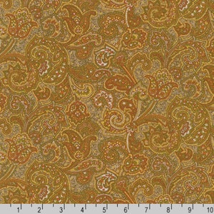 Cotton Paisley Prints - Olive Fabric by Sevenberry - Cotton Fabric
