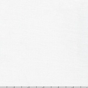 May include: A plain white fabric with a subtle texture. The fabric is smooth and has a slightly grainy appearance.