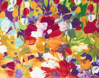 Malarskie Płatki - Kwiaty Lato - Tkanina Bawełniana
