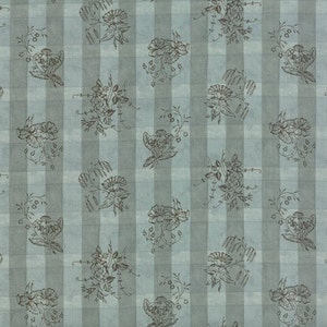 Collections Nurture - Plaid Floral Fabric by Howard Marcus - Cotton Fabric