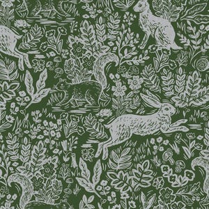 Wildwood Fable Leaf Canvas Fabric by Rifle Paper Co. for Cotton + Steel – botanical leaf print cotton canvas