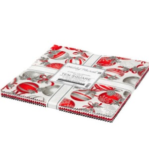Holiday Flourish 15 - 2021 Scarlet Colorstory Ten Squares/Layer Cake - 42, 10&quot; x 10&quot; Precut Fabric Squares