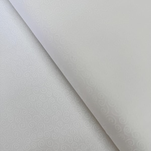 Muslin Mates Swirls White cotton quilting fabric by Moda – tonal white swirls print on 100% cotton, 44" wide