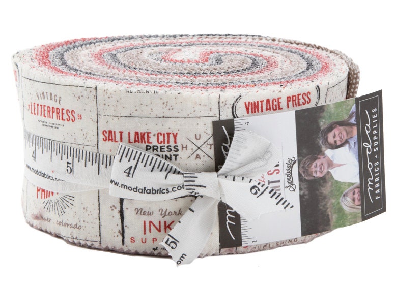 The Print Shop Jelly Roll by Sweetwater - 40, 2.5" x 42" Precut Fabric Strips
