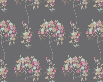 Tree Fleur Sombre Cotton Voile Fabric - 52" Wide