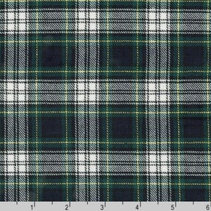 Hunter Green Plaid Cotton Twill Fabric - Sevenberry Classic (57&quot; Width