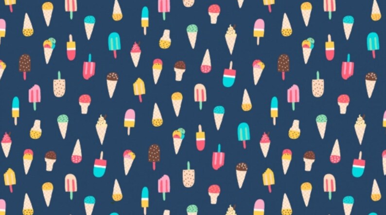 Regatta Cotton Fabric Ice Cream *Sold by the Yard* Dear Stella