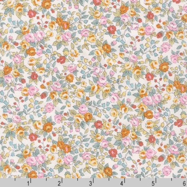 Robert Kaufman - Sevenberry Bouquet - Florals Summer Fabric by Sevenberry - Cotton Fabric