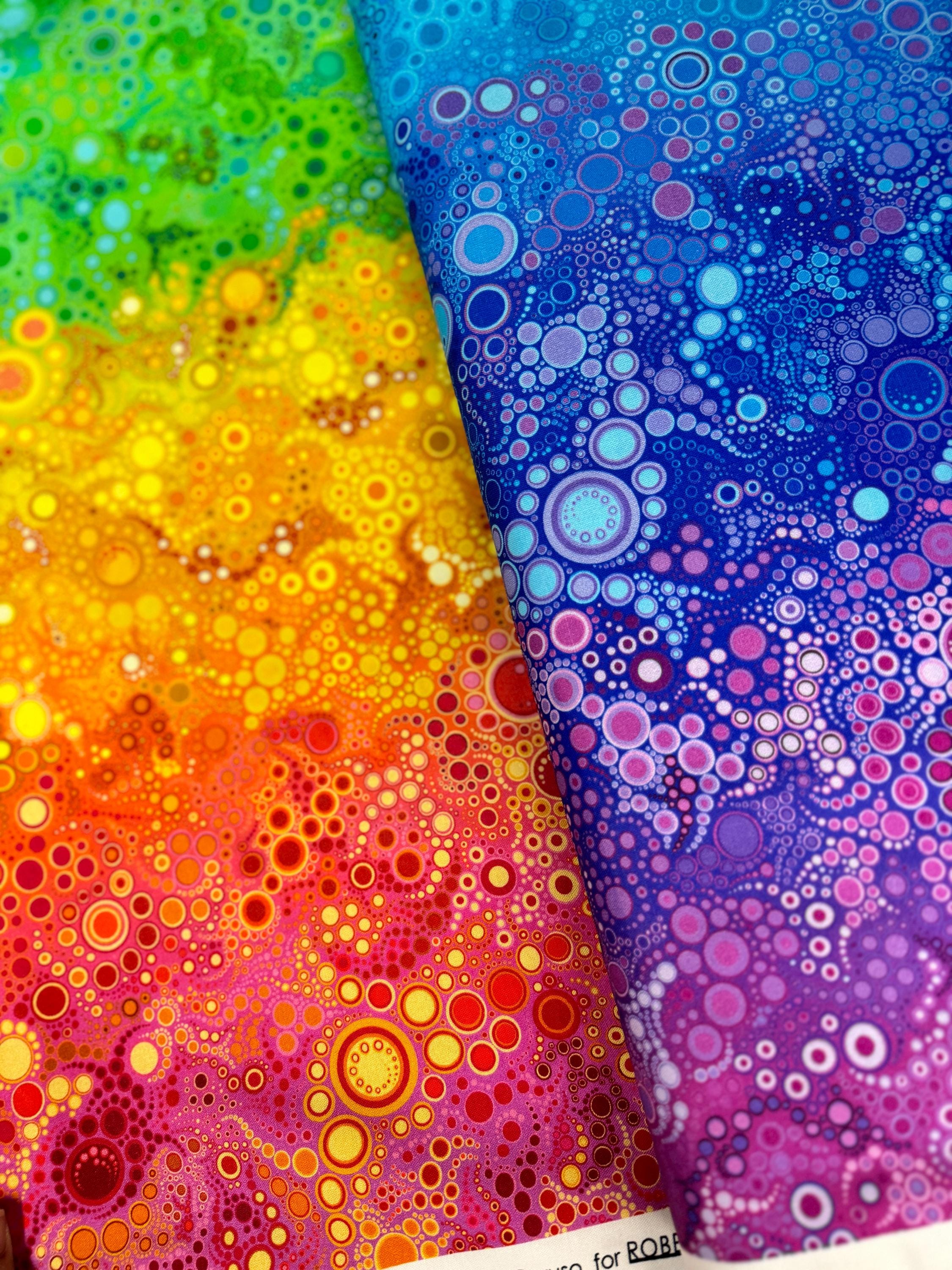 Effervescence - Rainbow Fabric by Amelia Caruso - Digital Print