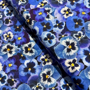 Pansy Paradise Cotton Fabric: Gail Cadden Floral Print