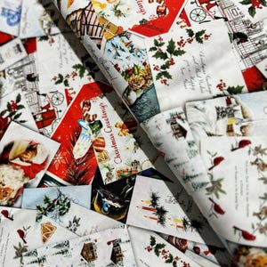 Ol St. Nick: de komst van de kerstman! Wenskaarten - digitale print - katoen