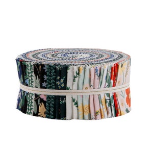 Strawberry Fields 2.5&quot; Strips/Jelly Roll by Rifle Paper Co. - 40, 2.5&quot; x 42&quot; Precut Fabric Strips
