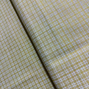 Holiday Blenders - White/Gold Metallic - Cotton Fabric