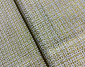 Holiday Blenders - White/Gold Metallic - Cotton Fabric