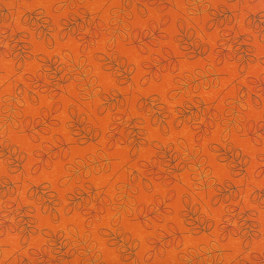 Beauty Fall Pumpkin - Tossed Leaves - Cotton Fabric - Etsy