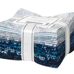 Robert Kaufman - Artisan Batiks Winter Wonderland Evening Colorstory Fat Quarter Bundle - 20 Fat Quarters