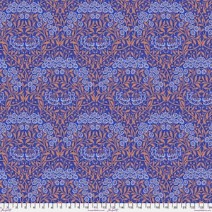 Kaffe and Morris & Co - Michaelmas Daisy - Tela cobalto - Tela de algodón